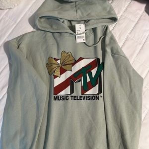 New with tags MTV Christmas holiday sweatshirt size S